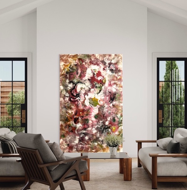 Milky Way & Red Velvet — natural burlap fabrics — hemp, jute, linen, and cotton by Polen Cerci